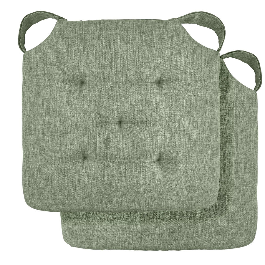 Jardin Green Waterproof Indoor Outdoor Seat Pad Pair (40cm x 40cm)