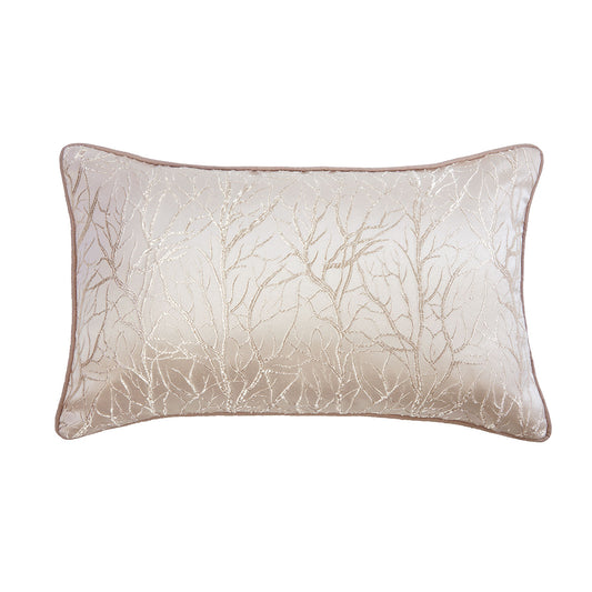 Tia Ivory Jacquard Boudoir Cushion (30cm x 50cm)