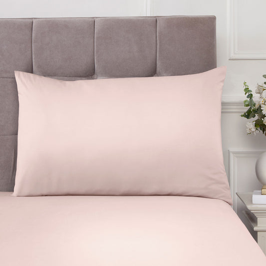 100% Cotton 180TC Blush Pink Housewife Pillowcase Pair