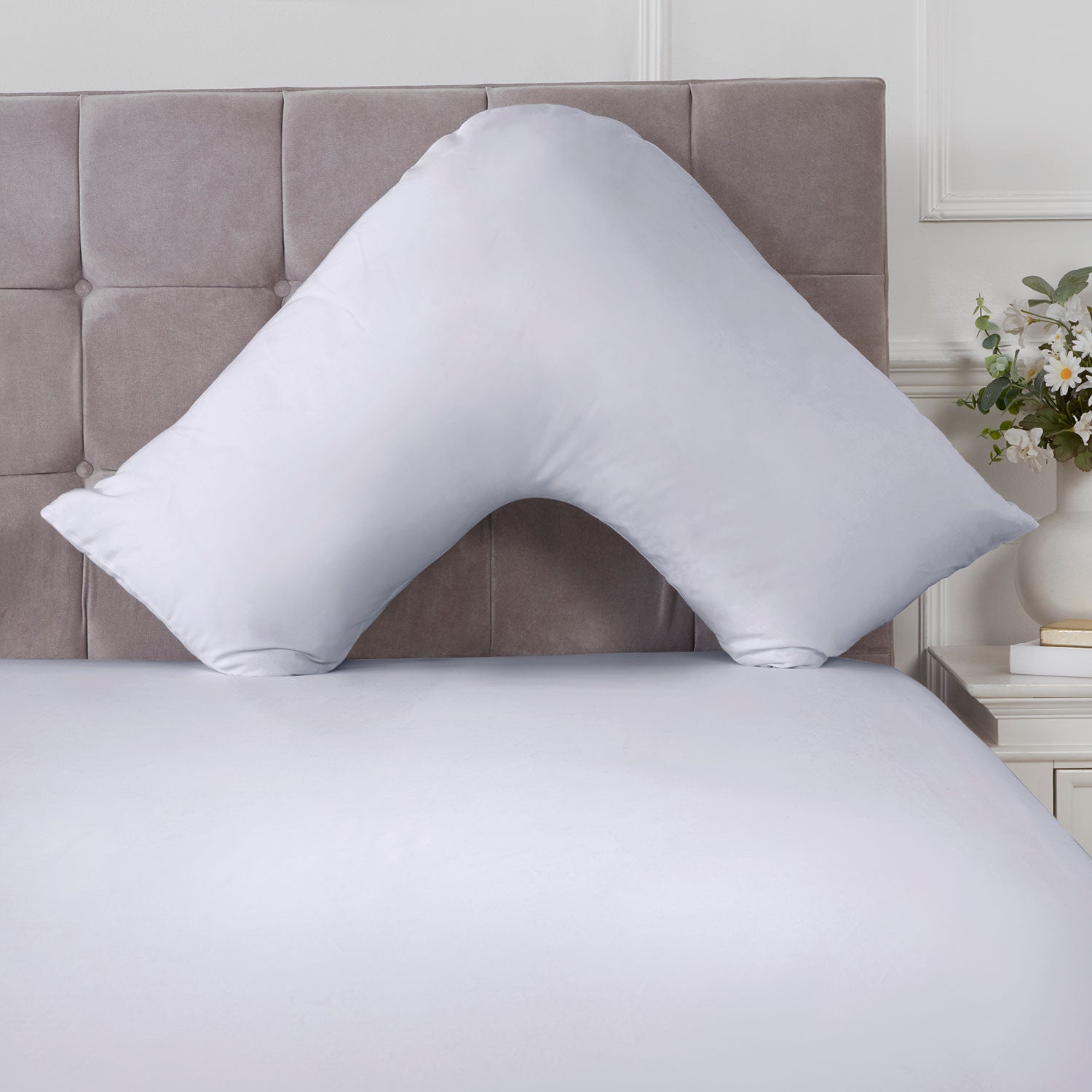 Grey best sale v pillow