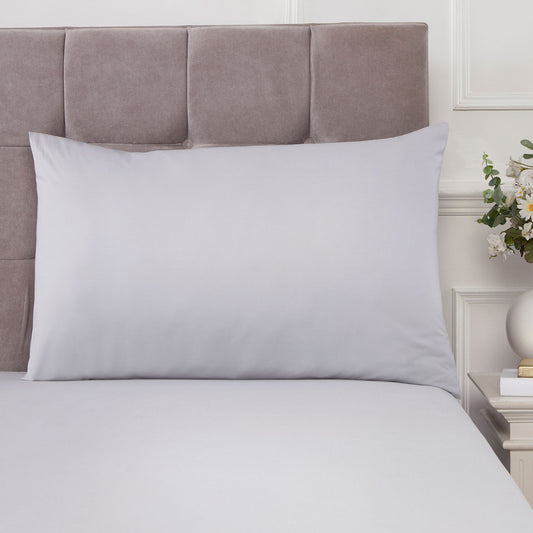 100% Cotton 180TC Grey Housewife Pillowcase Pair