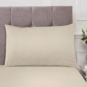 100% Cotton 180TC Natural Housewife Pillowcase Pair