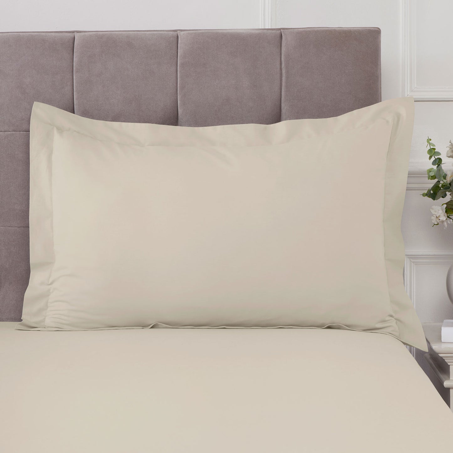 100% Cotton 180TC Natural Oxford Pillowcase Pair