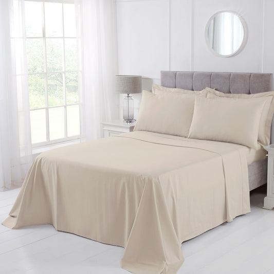 100% Cotton 180TC Natural Flat Sheet