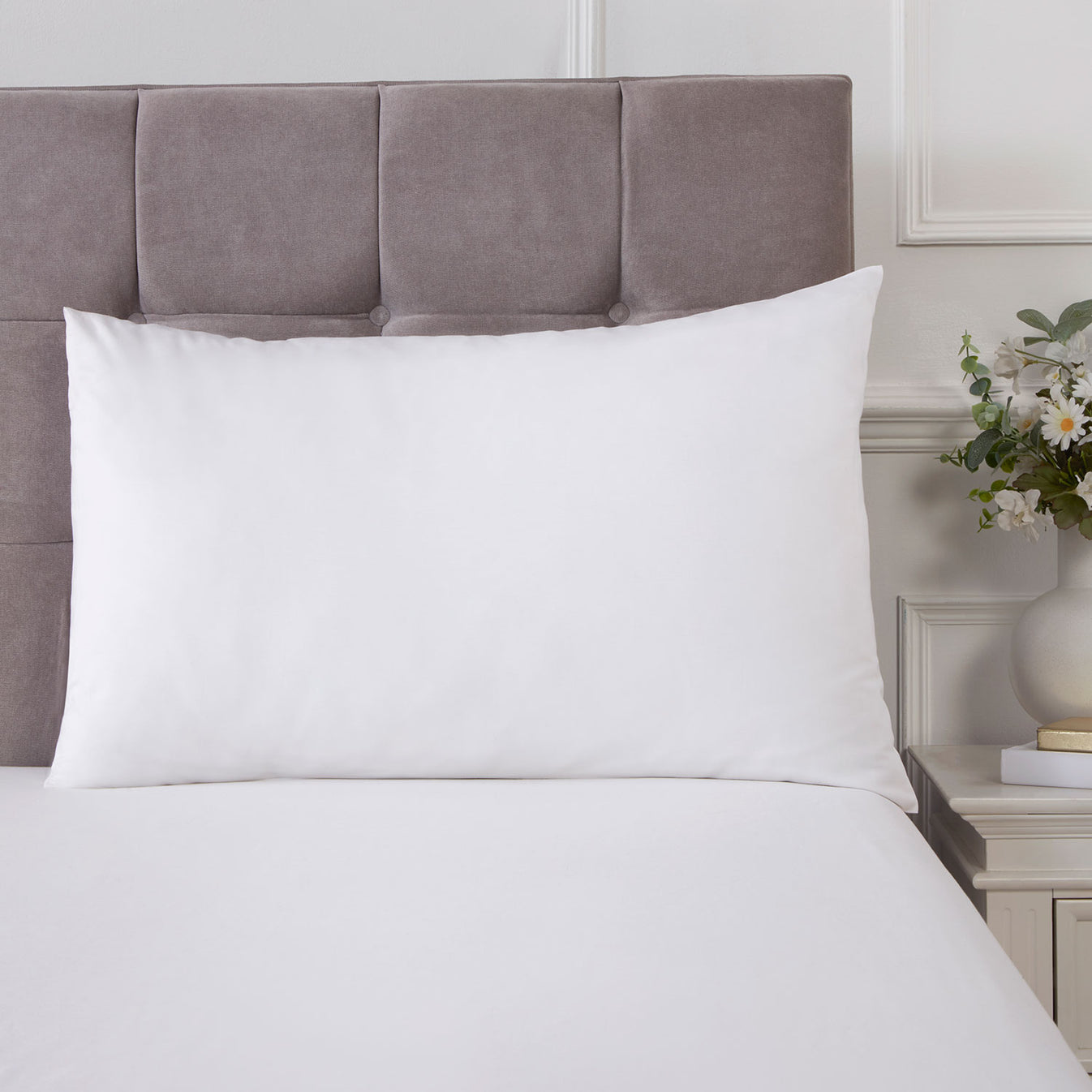 100 Cotton 180TC White Housewife Pillowcase Pair Julian Charles Home