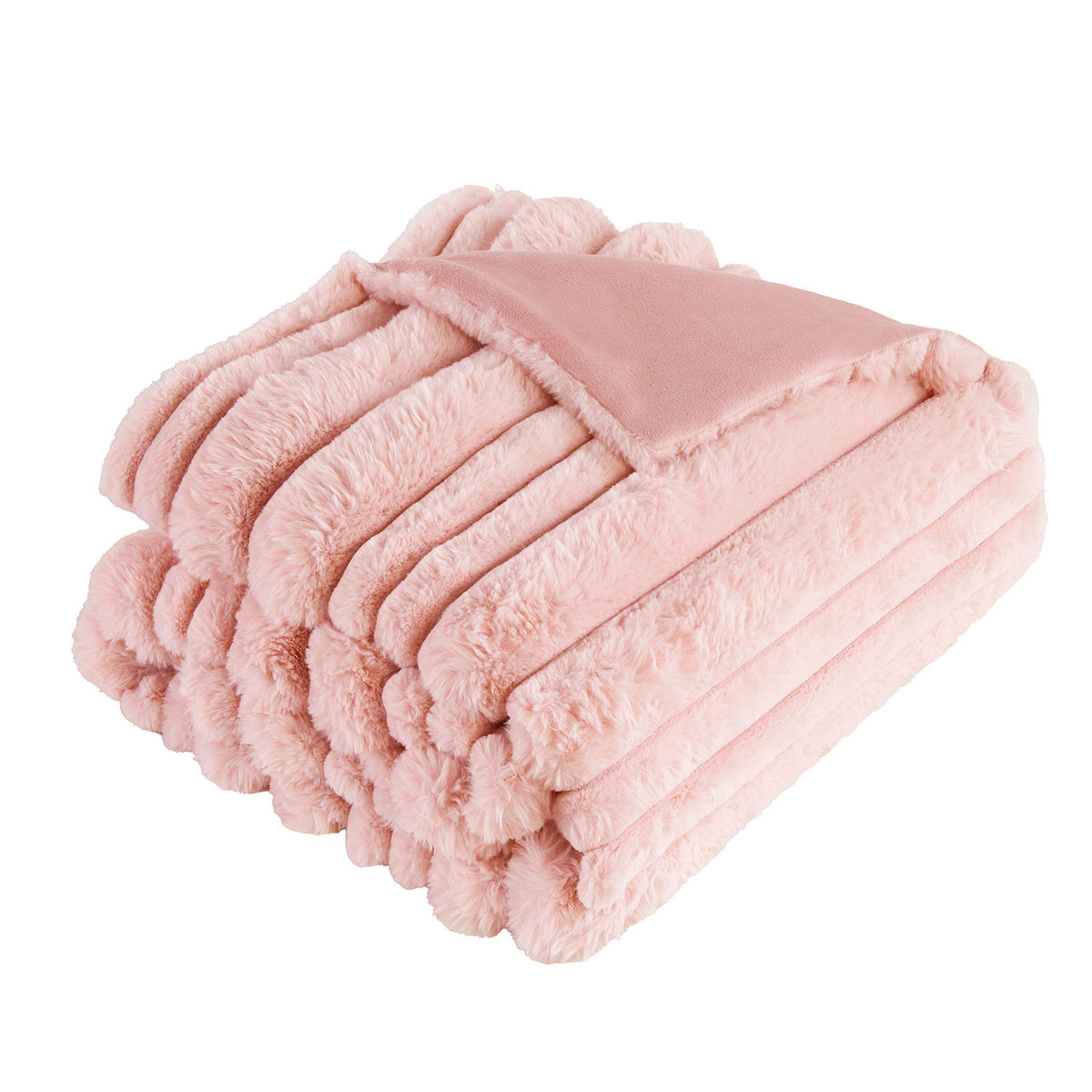 Alaska Blush Faux Fur Throw