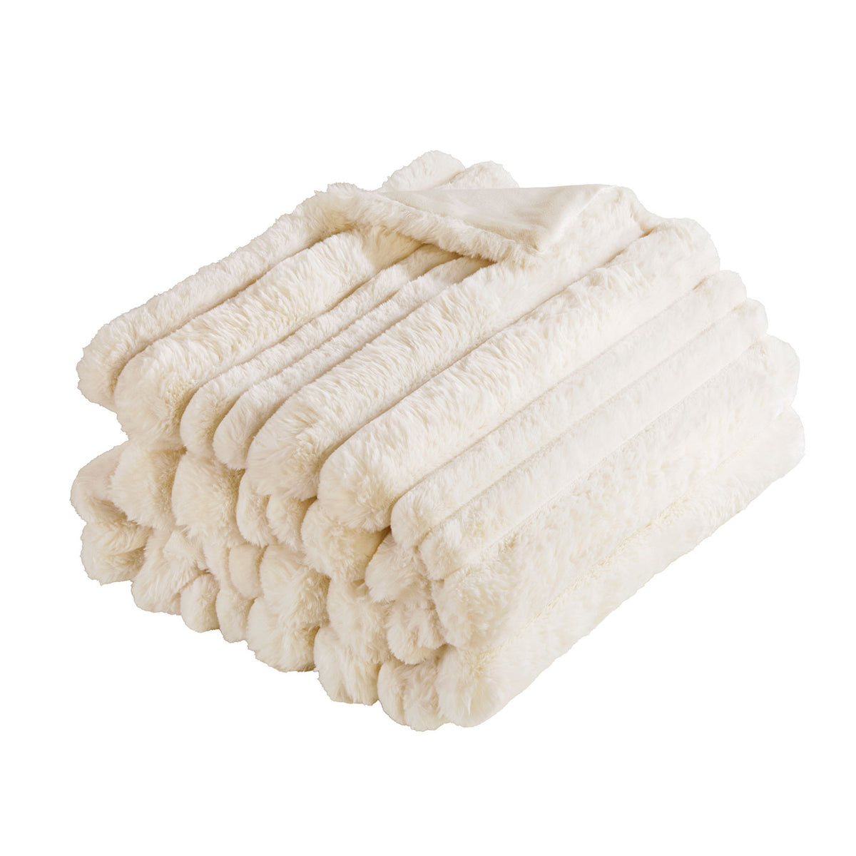 Alaska Ivory Faux Fur Throw