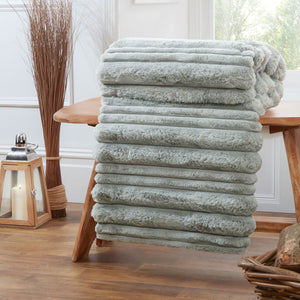 Alaska Silver Faux Fur Throw