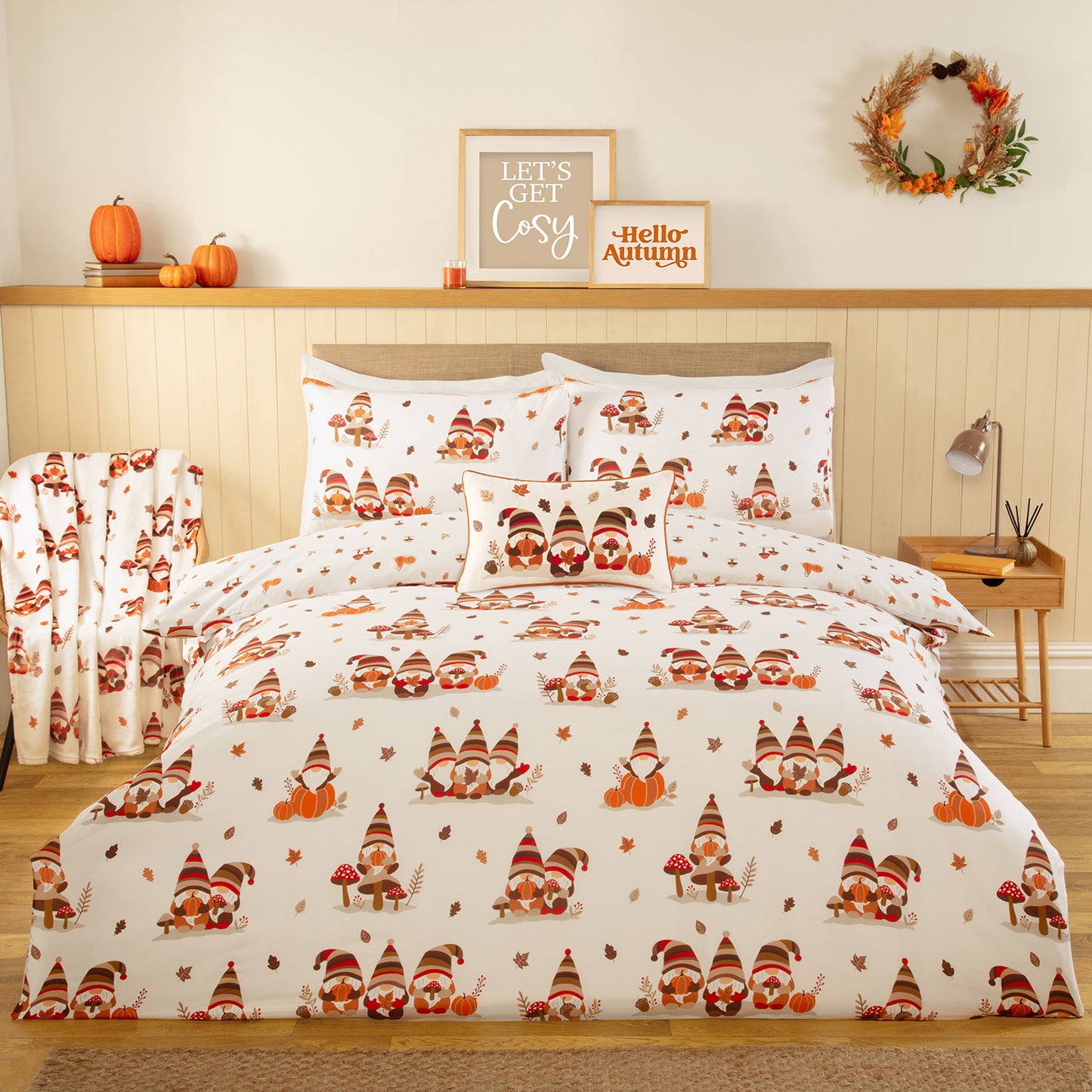 Autumn Gonks Reversible Super Soft Duvet Set