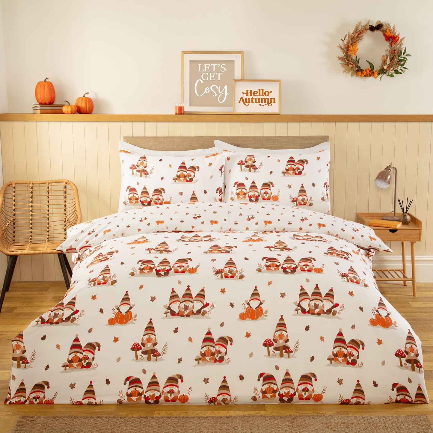 Autumn Gonks Reversible Super Soft Duvet Set