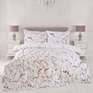Becky Lilac Floral 200TC 100% Cotton Duvet Set