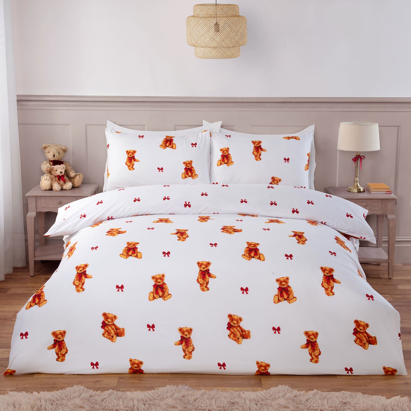 Bertie Bear Bedding, Cushion & Throw Bundle In A Bag