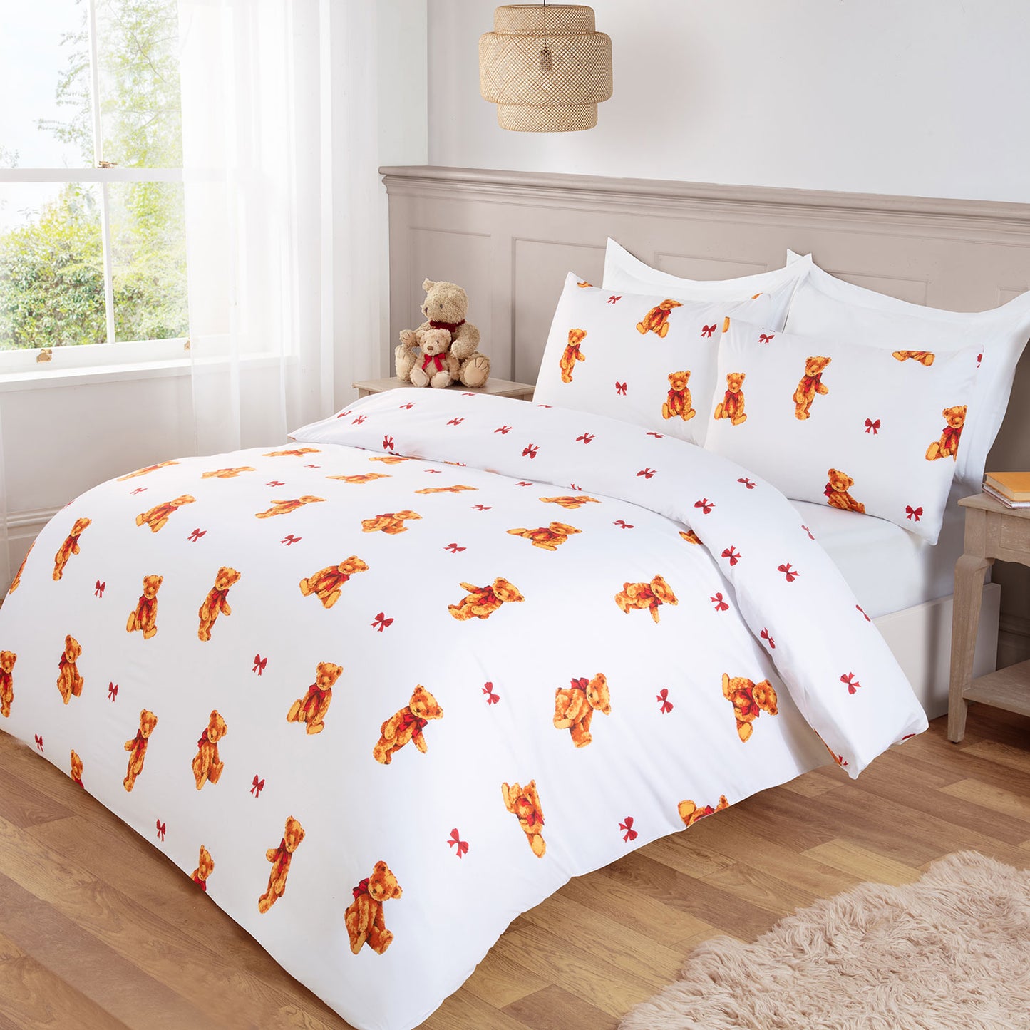 Bertie Bear Bedding, Cushion & Throw Bundle In A Bag
