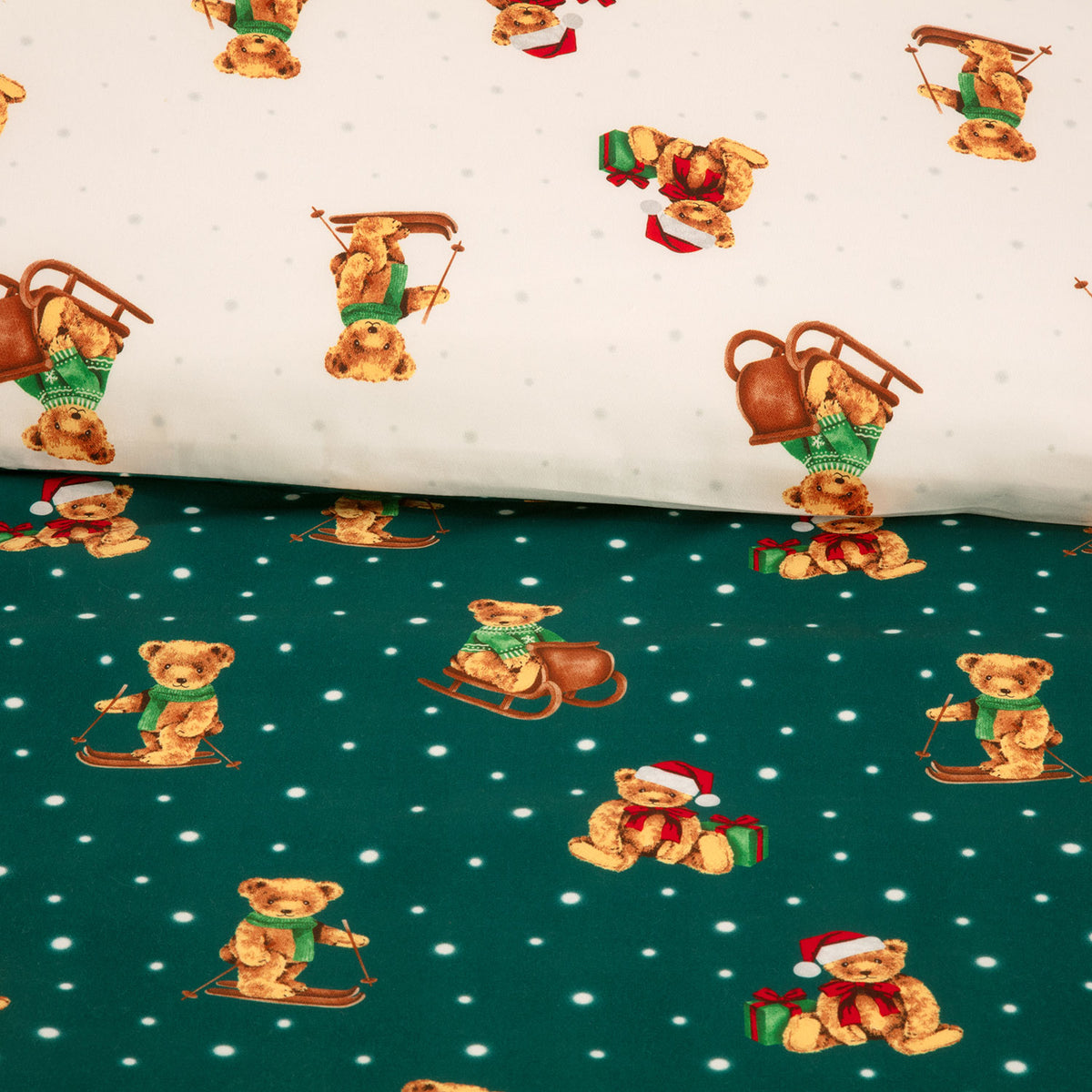 Bertie Bear Christmas Reversible Super Soft Duvet Set