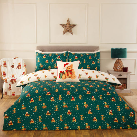 Bertie Bear Christmas Reversible Super Soft Duvet Set