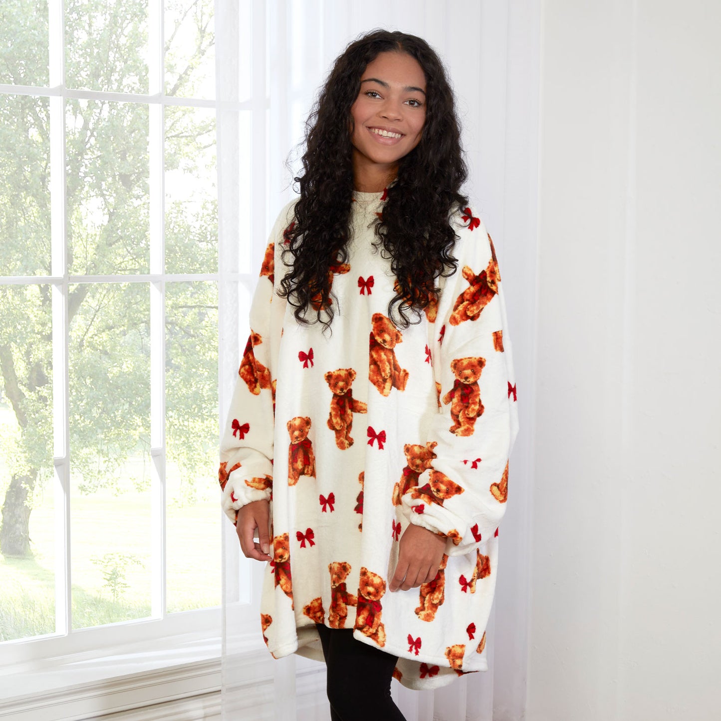 Bertie Bear Printed Fleece Hoodie