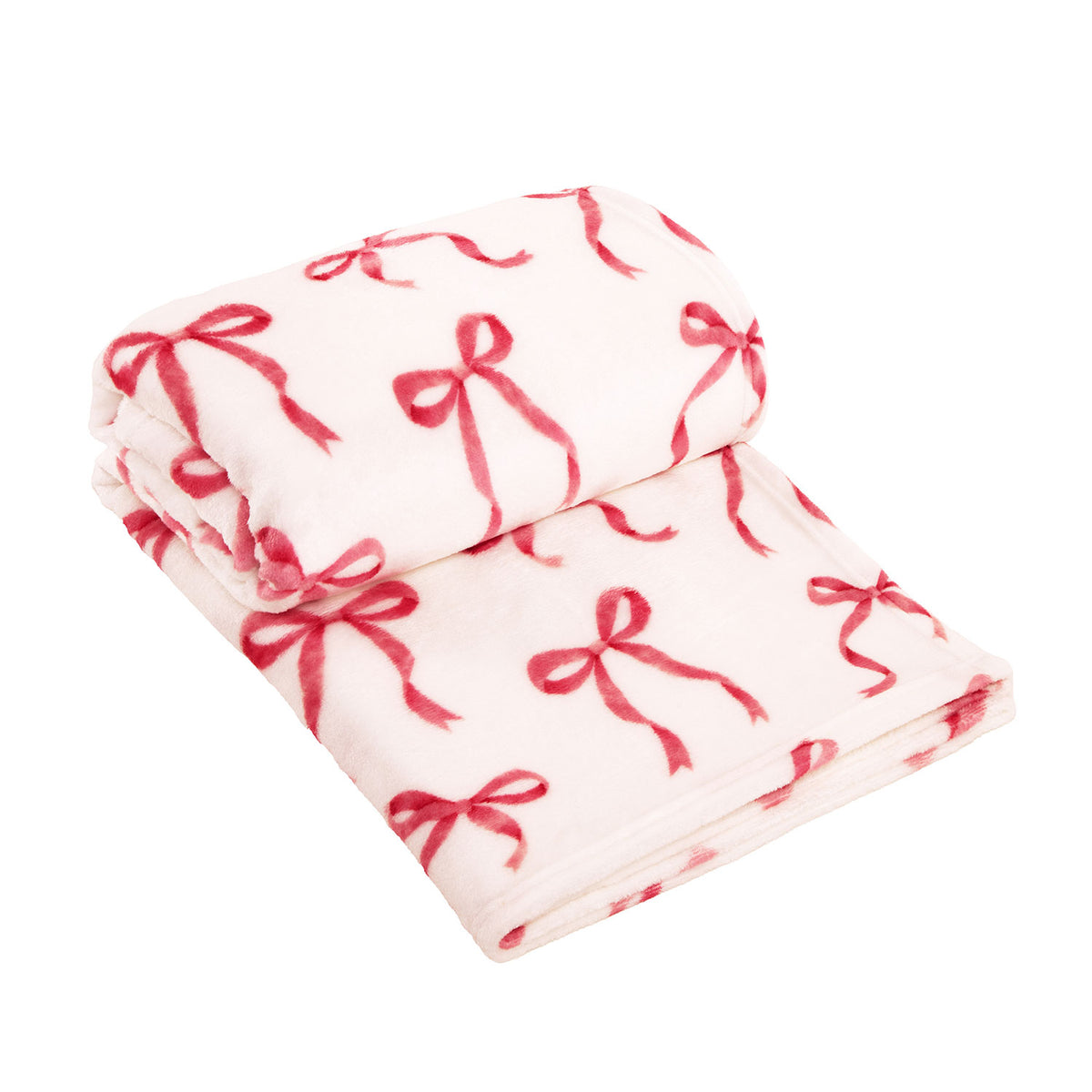 Beautiful Bows Printed Fleece Throw (130cm x 150cm)