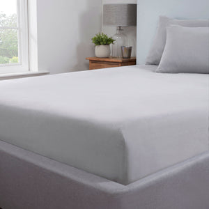 Grey 100% Brushed Cotton Deep (40cm) Fitted Sheet