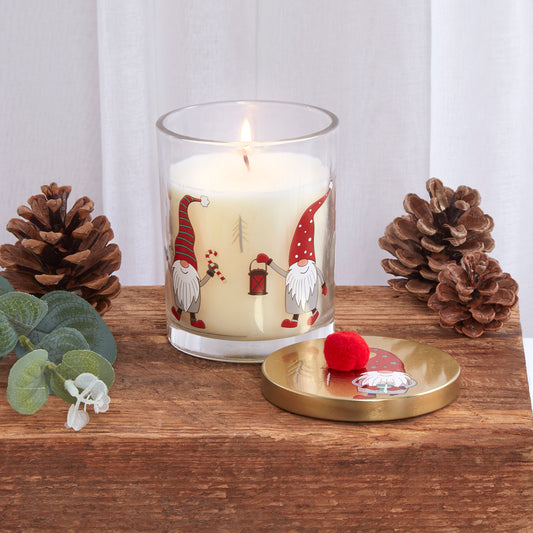 Gonk Winter Berries Scented Candle With Pom Pom Lid