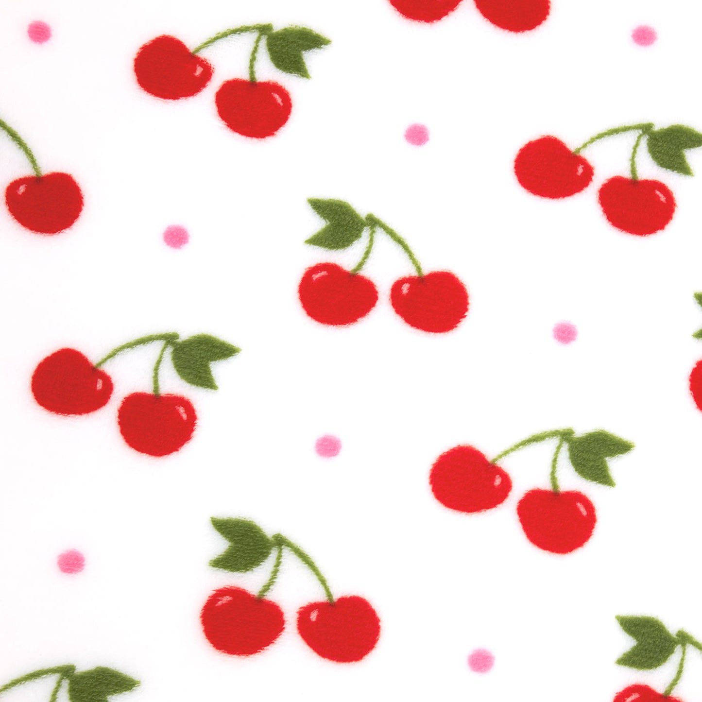 Red Cherries Printed Fleece Throw (130cm x 150cm)