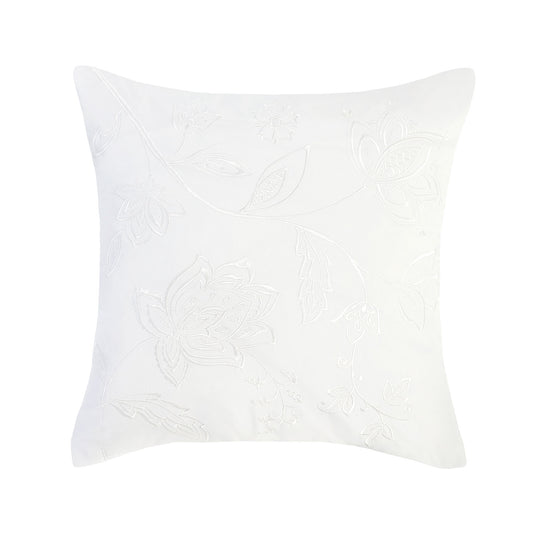 Dorchester White Jacquard Square Cushion (43cm x 43cm)