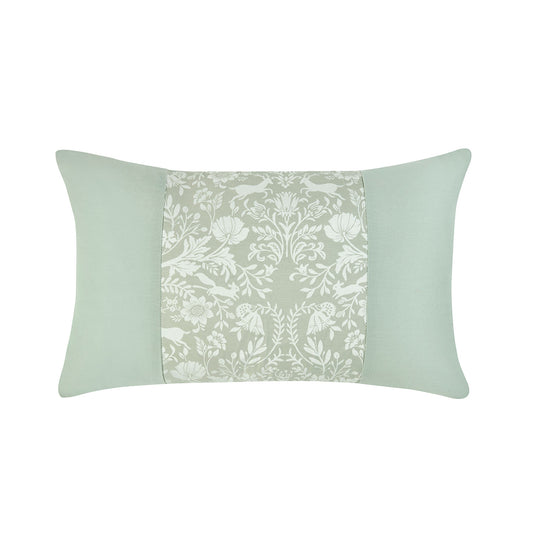 Enchanted Green Jacquard Boudoir Cushion (30cm x 50cm)