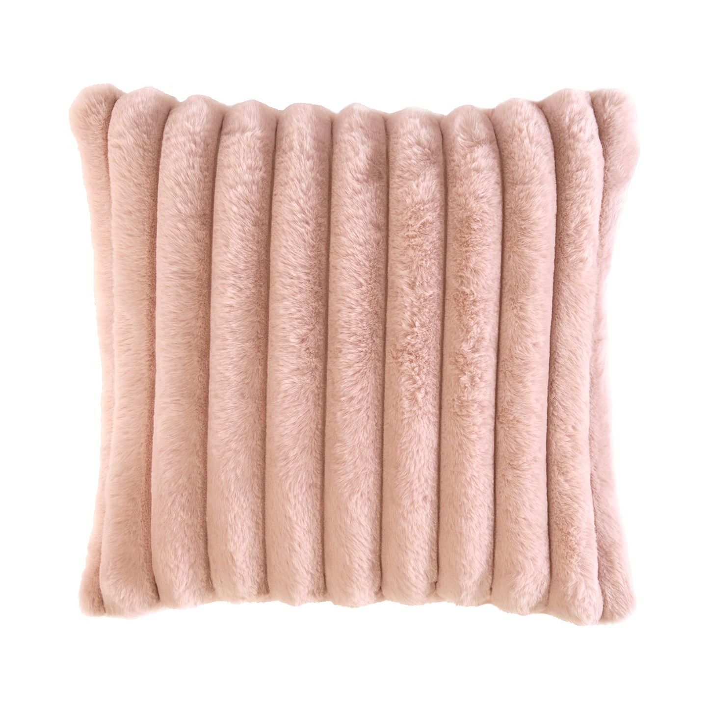 Fairmont Blush Luxury Faux Fur Cushion (43cm x 43cm)