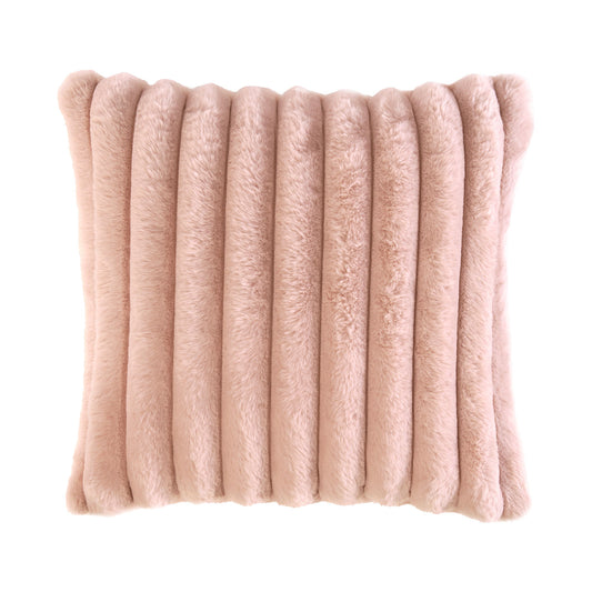 Fairmont Blush Luxury Faux Fur Cushion (43cm x 43cm)