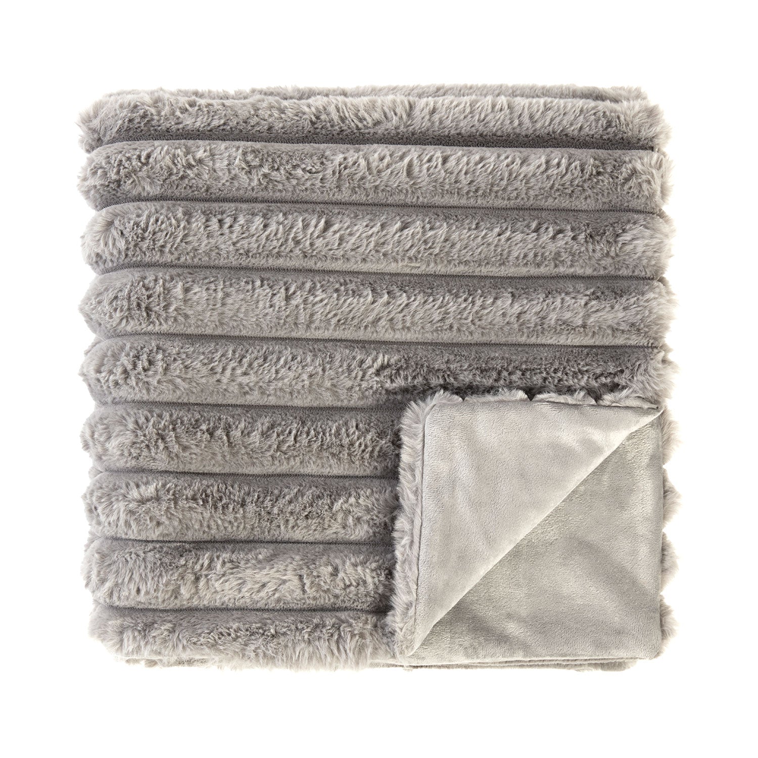 Charcoal faux fur throw sale