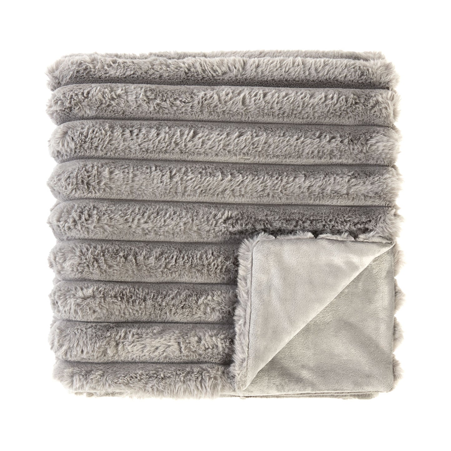 Fairmont Charcoal Luxury Faux Fur Throw (130cm x 180cm)