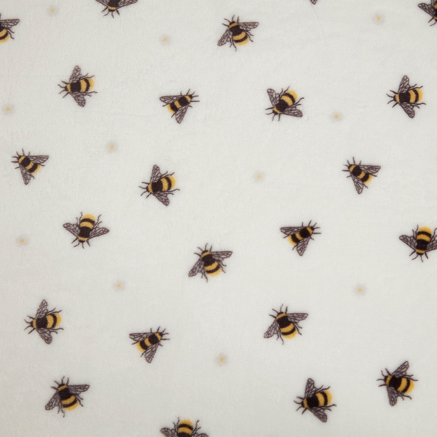 Daisy Bee White Fleece Throw (130cm x 150cm)