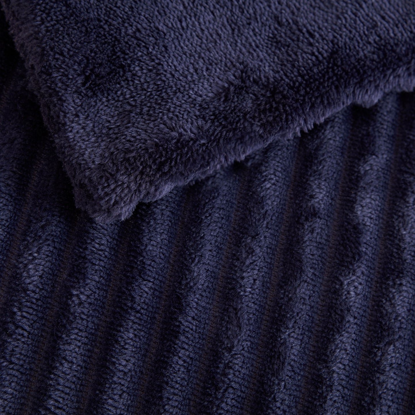 Brooklyn Navy Chunky Ribbed Fleece Throw (130cm x 180cm)