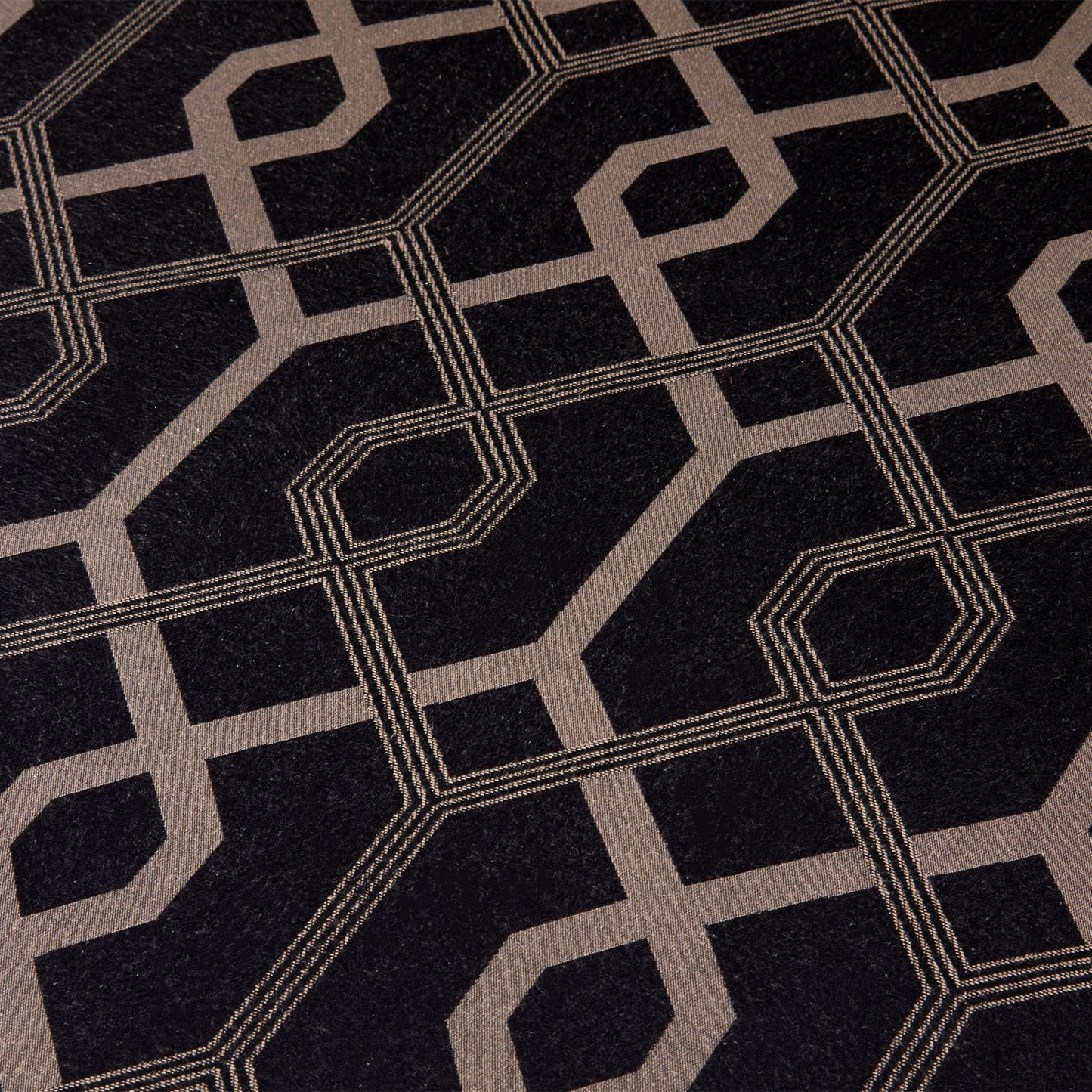 Harrison Black Geo Jacquard Duvet Cover