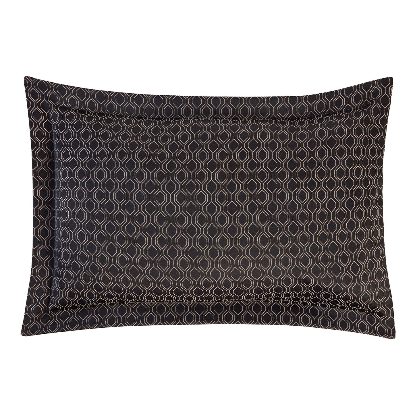 Harrison Black Geo Jacquard Oxford Pillowcase Pair