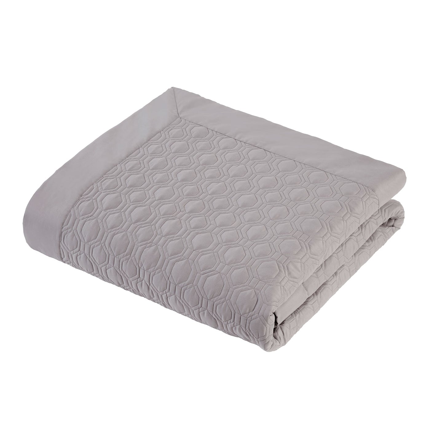 Harrison Silver Luxury Quilted Throw