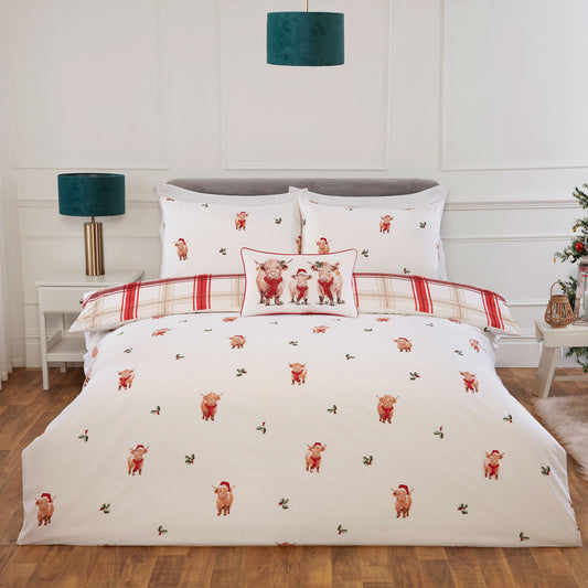 Henry Highland Cow Christmas Duvet Set