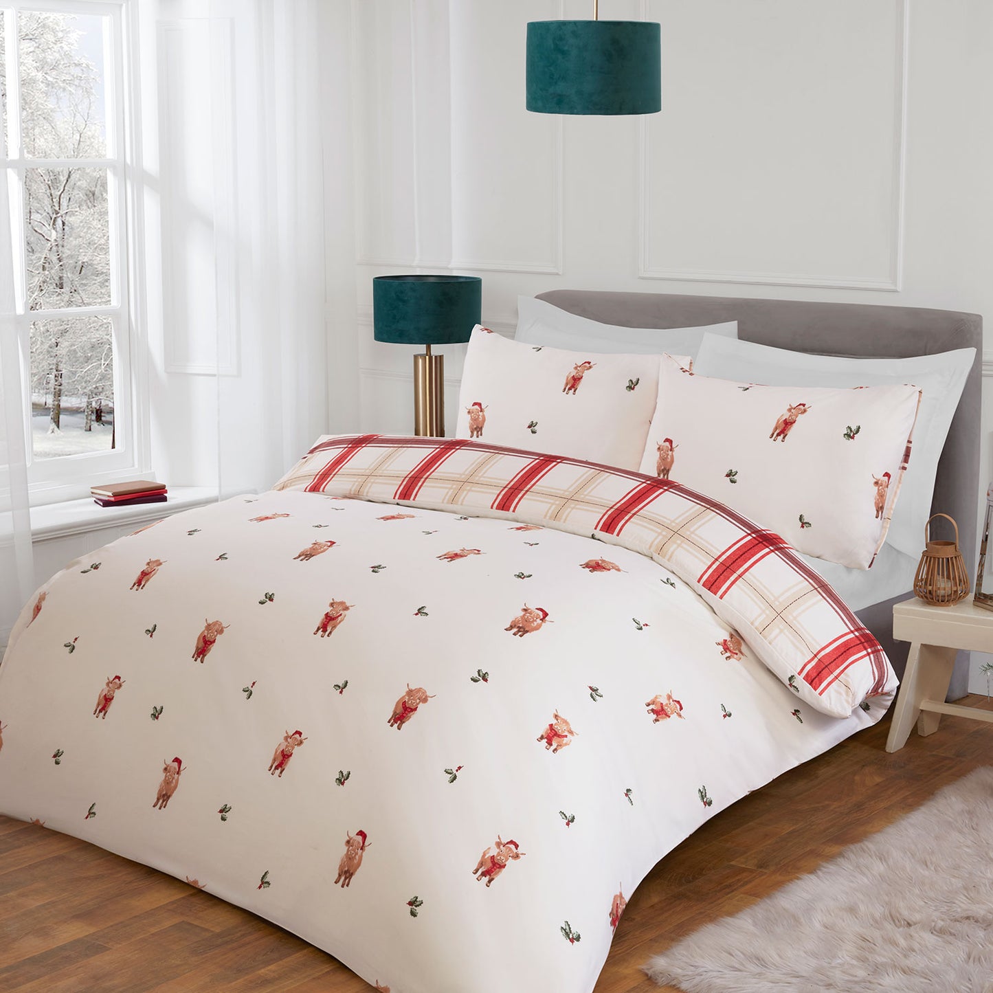Henry Highland Cow Christmas Duvet Set