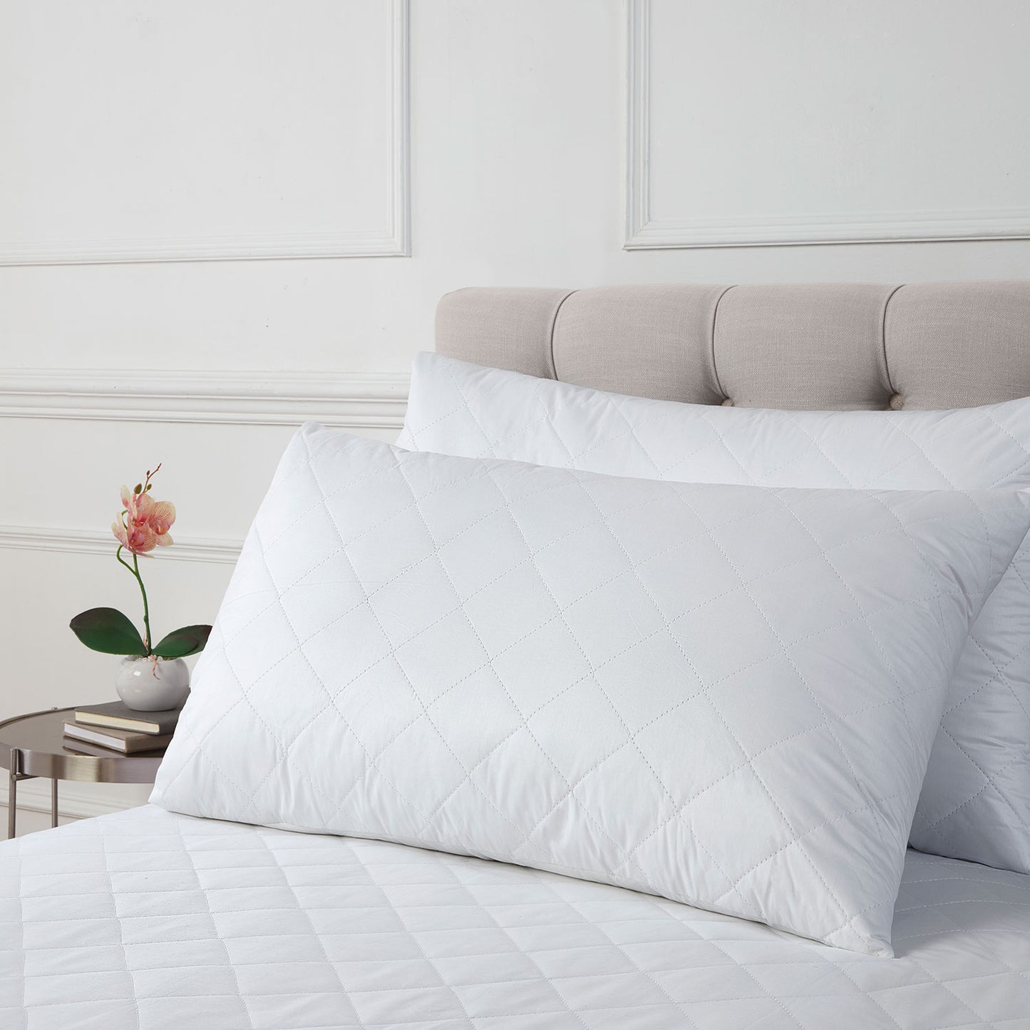 Hotel Collection 100% Cotton Pillow Protector Pair