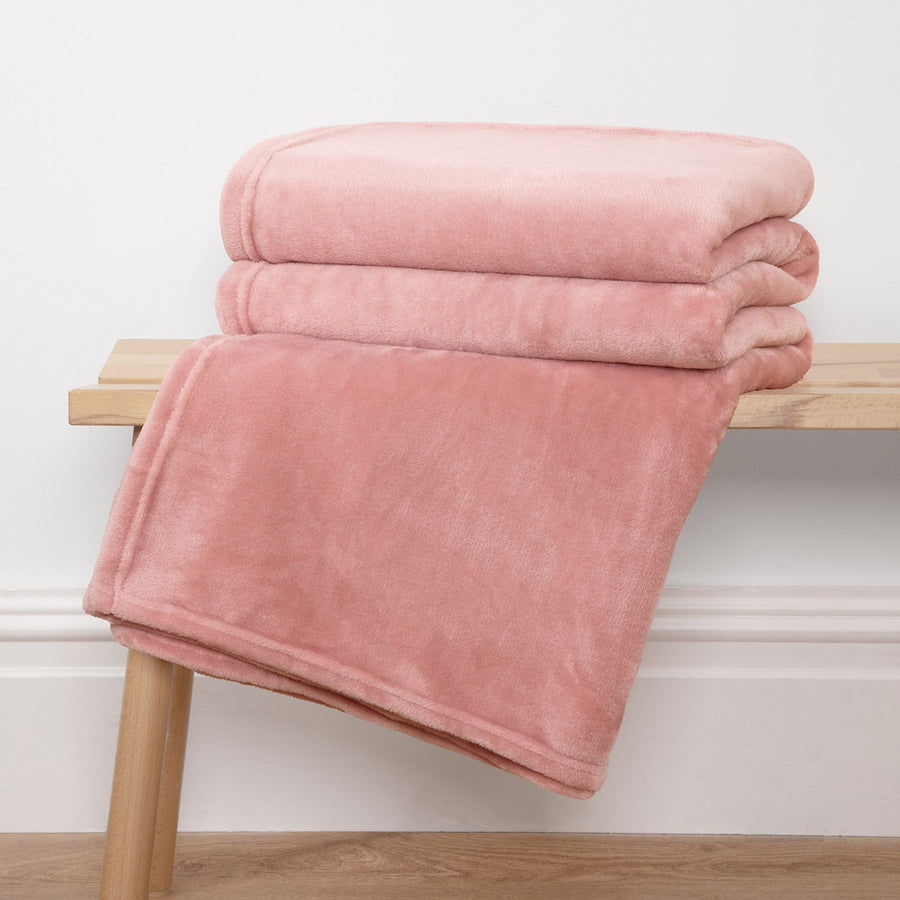 Jasper Blush Giant Fleece Throw (160cm x 240cm)