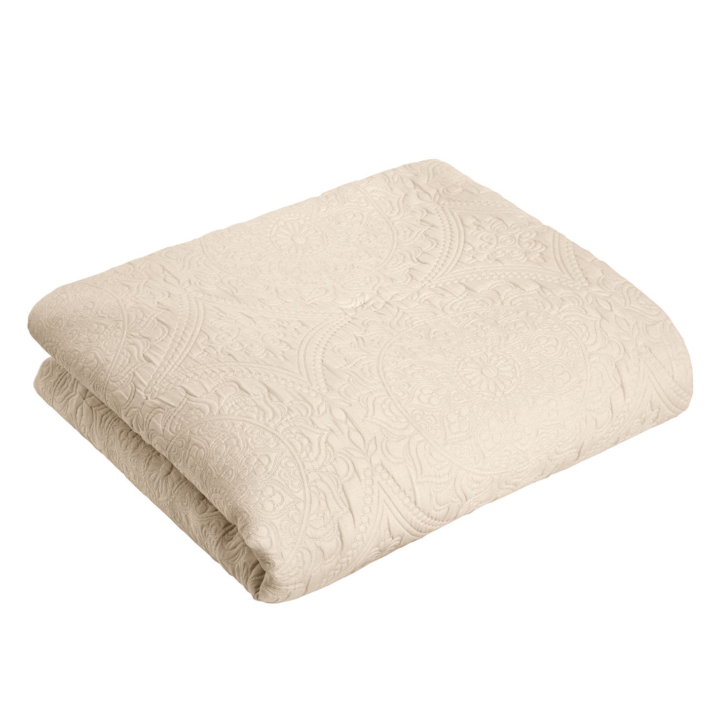 Juliana Cream Luxury Jacquard Throw (240cm x 160cm)