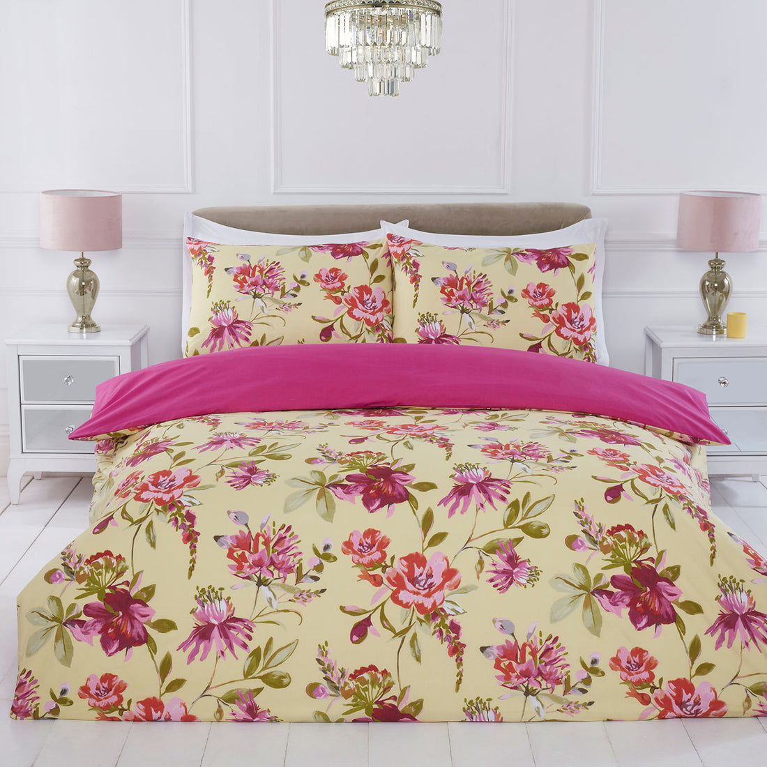 Lara Lemon Bright Floral Duvet Set Julian Charles Home