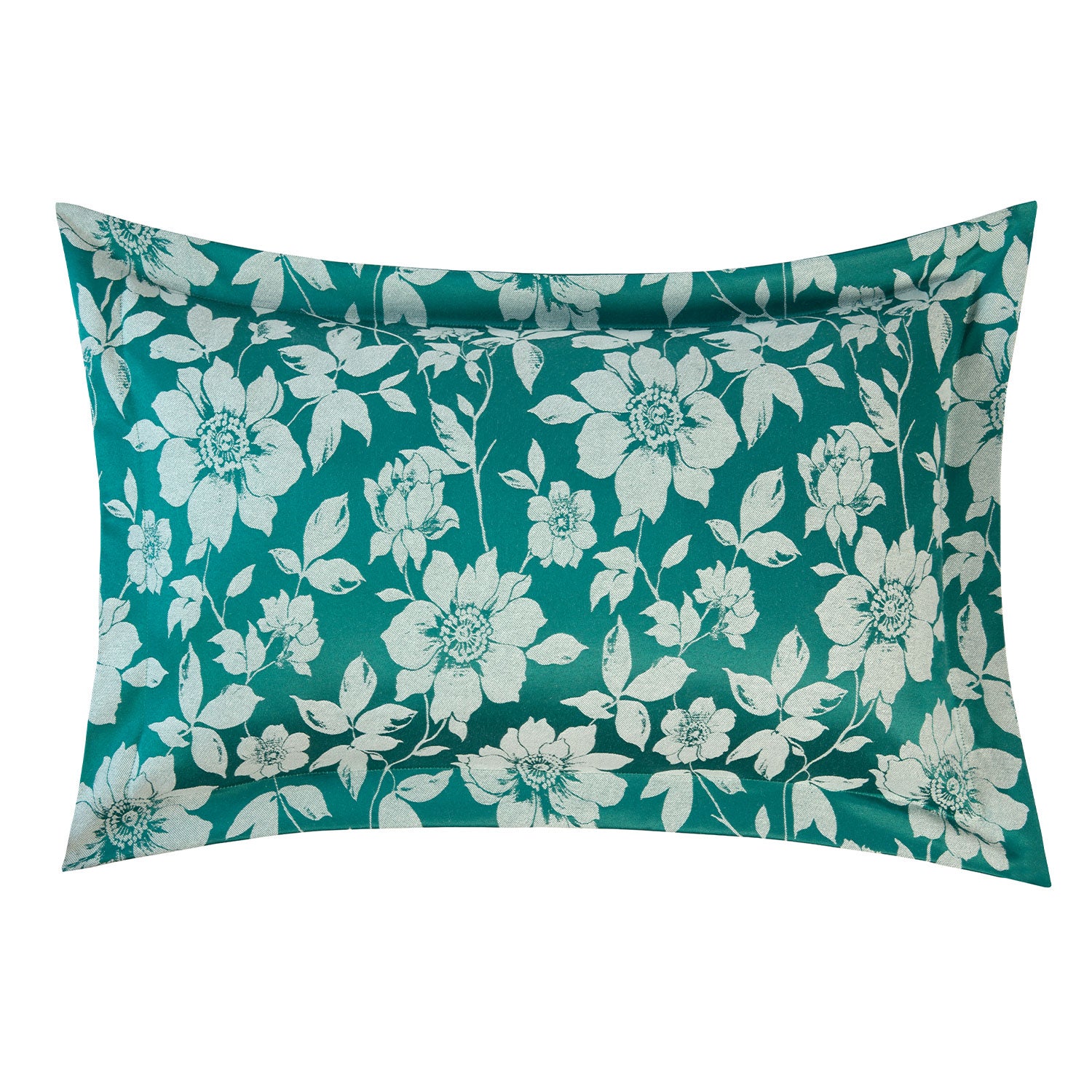 Lottie Emerald Luxury Jacquard Oxford Pillowcases (Pair) Julian