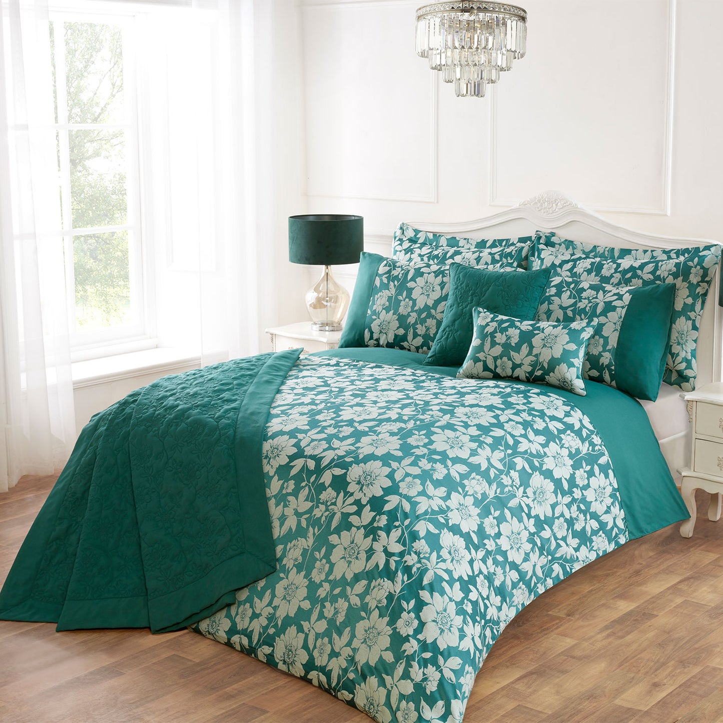 Lottie Emerald Luxury Jacquard Housewife Pillowcases (Pair)