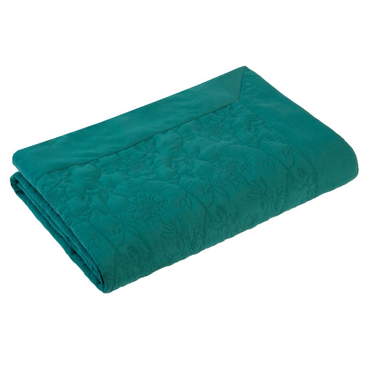 Lottie Emerald Luxury Quilted Throw (240cm x 160cm)