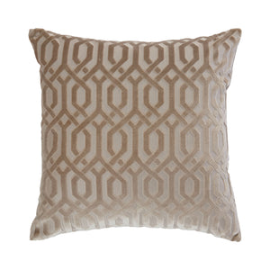 Mayfair Natural Cut Velvet Cushion (43cm x 43cm)