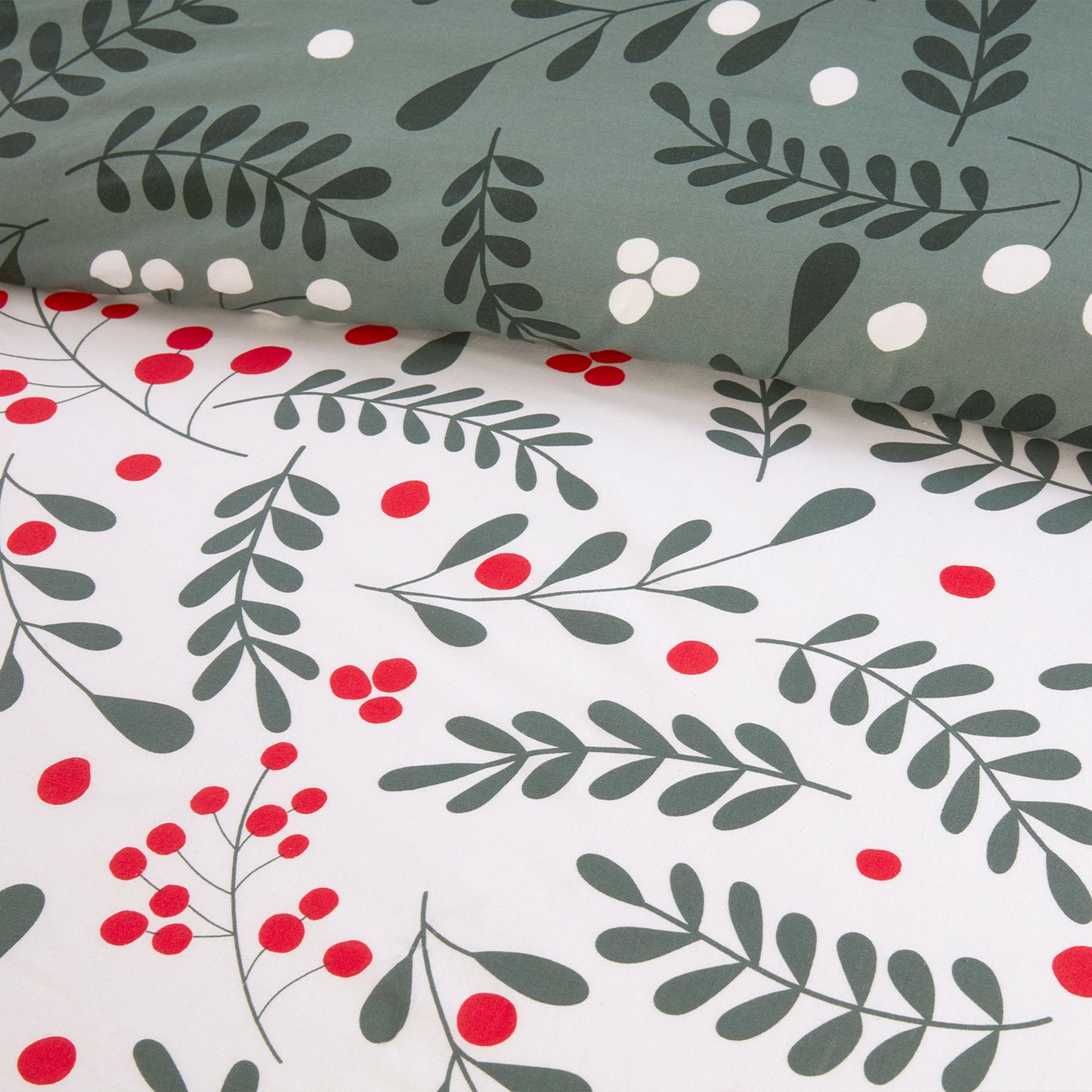 Holly & Mistletoe Reversible Christmas Duvet Set