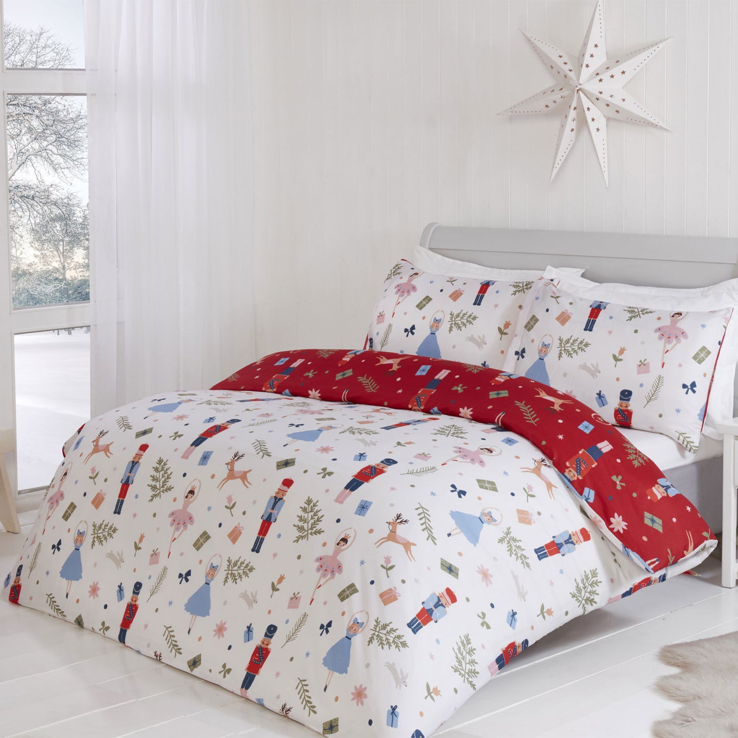 Nutcracker Christmas Reversible Super Soft Duvet Set