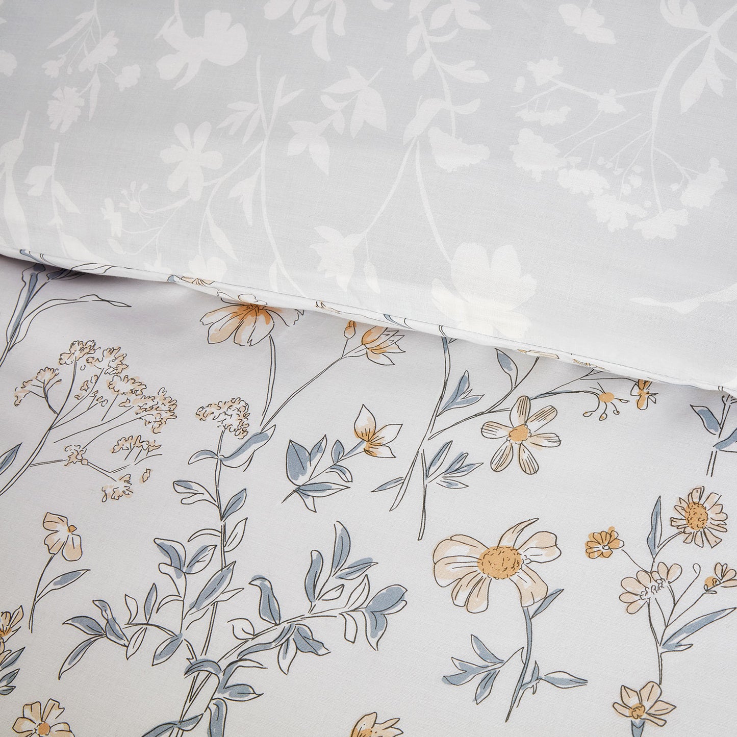 Ophelia Floral Natural Reversible Duvet Set