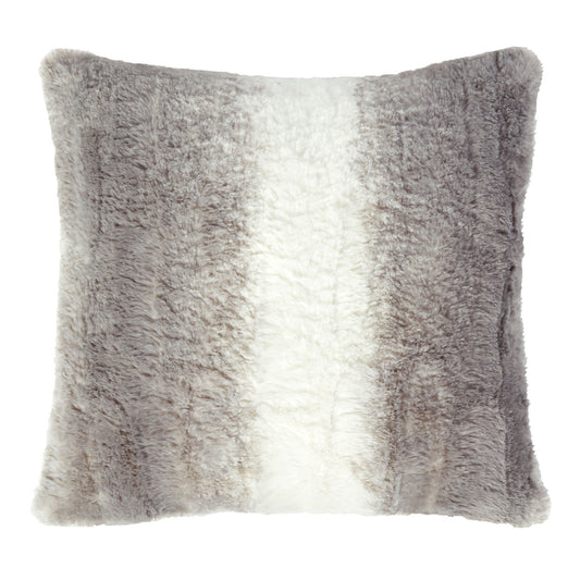 Oslo Grey Faux Fur Cushion (43cm x 43cm)