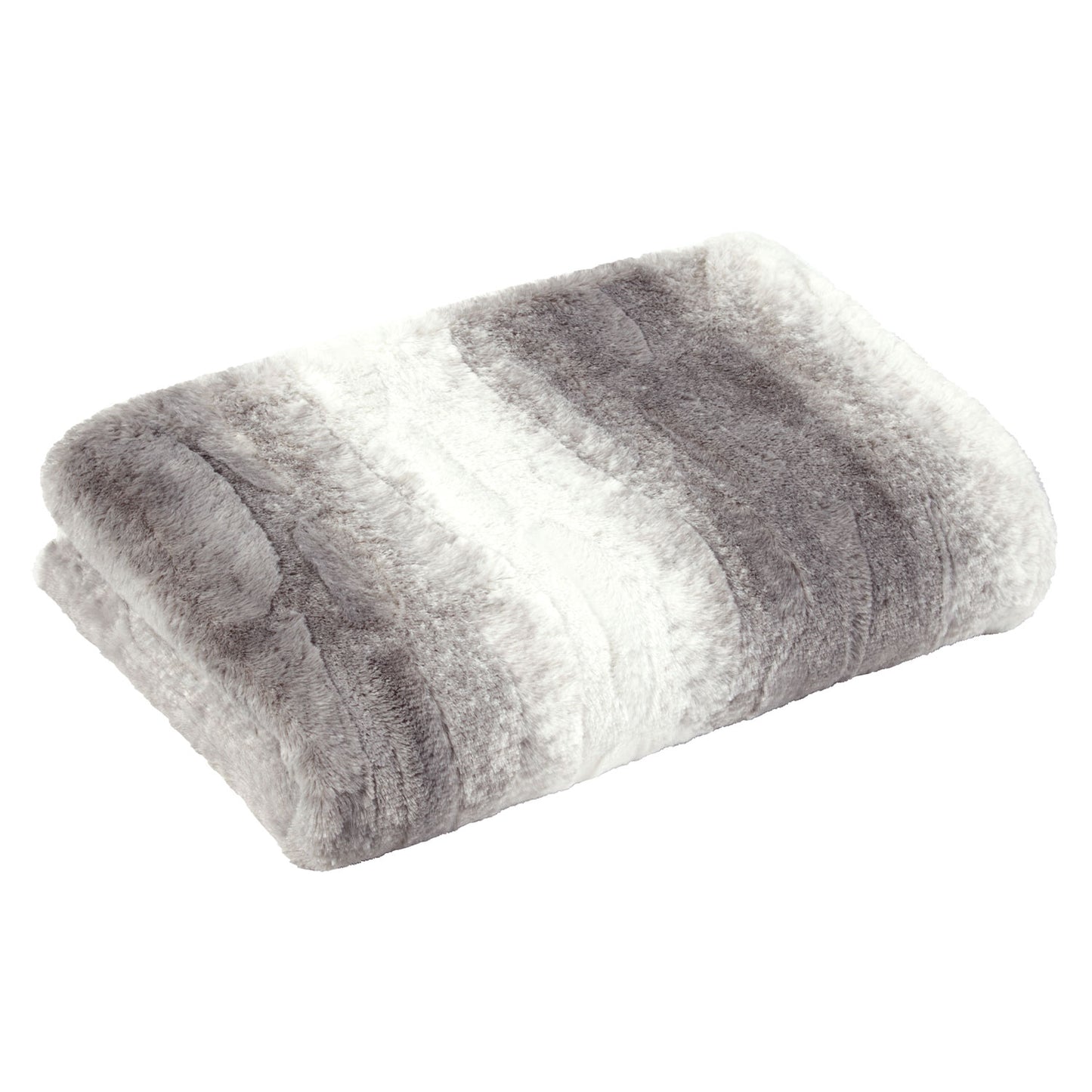 Oslo Grey Faux Fur Throw (130cm x 180cm)